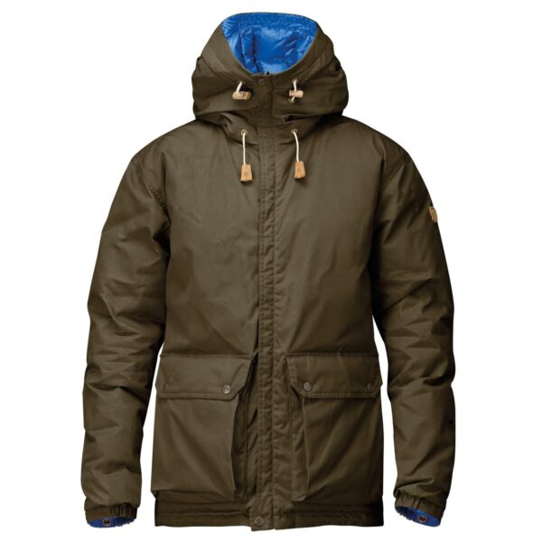 Fjällräven Mens Down Jacket No. 16  (Grøn (DK OLIVE/UN BLUE) Small)