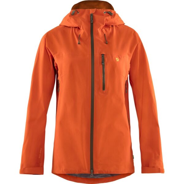 Fjällräven Womens Bergtagen Lite Eco-shell Jacket  (Orange (HOKKAIDO ORANGE/208) XX-small)