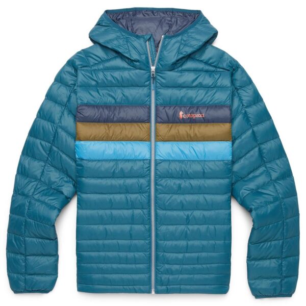 Cotopaxi Mens Fuego Down Hooded Jacket (Blå (ABYSS STRIPES) Medium)