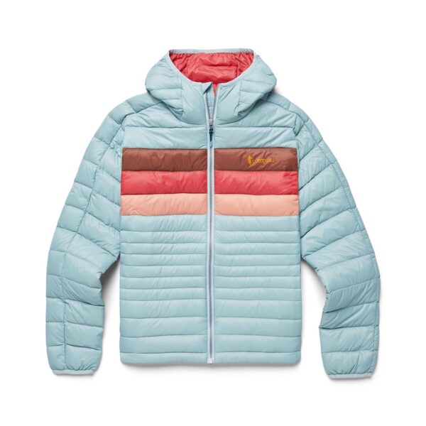 Cotopaxi Womens Fuego Down Hooded Jacket (Blå (SEA SPRAY STRIPES) Medium)