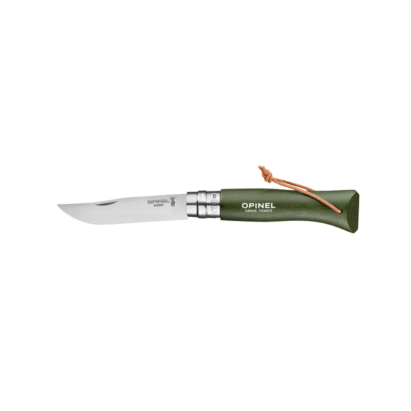 Foldekniv - Opinel No 8 Trekking Khaki - 8,5 cm - Rustfrit stål