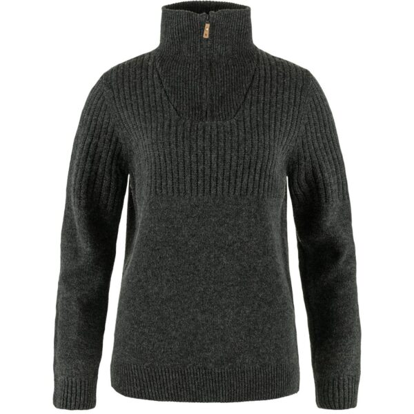 Fjällräven Womens Övik Half Zip Knit (Grå (DARK GREY/030) Small)