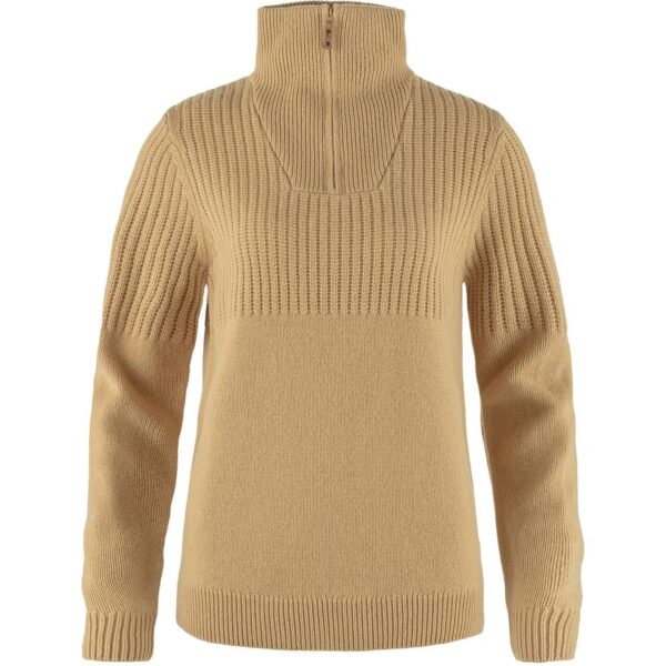 Fjällräven Womens Övik Half Zip Knit (Beige (DUNE BEIGE/196) Large)